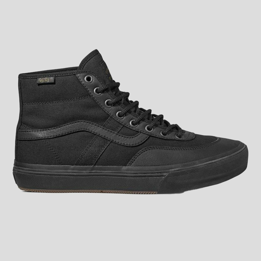 Footwear VANS | Vans "Skate Crockett High" Shoe Leather Black/Black