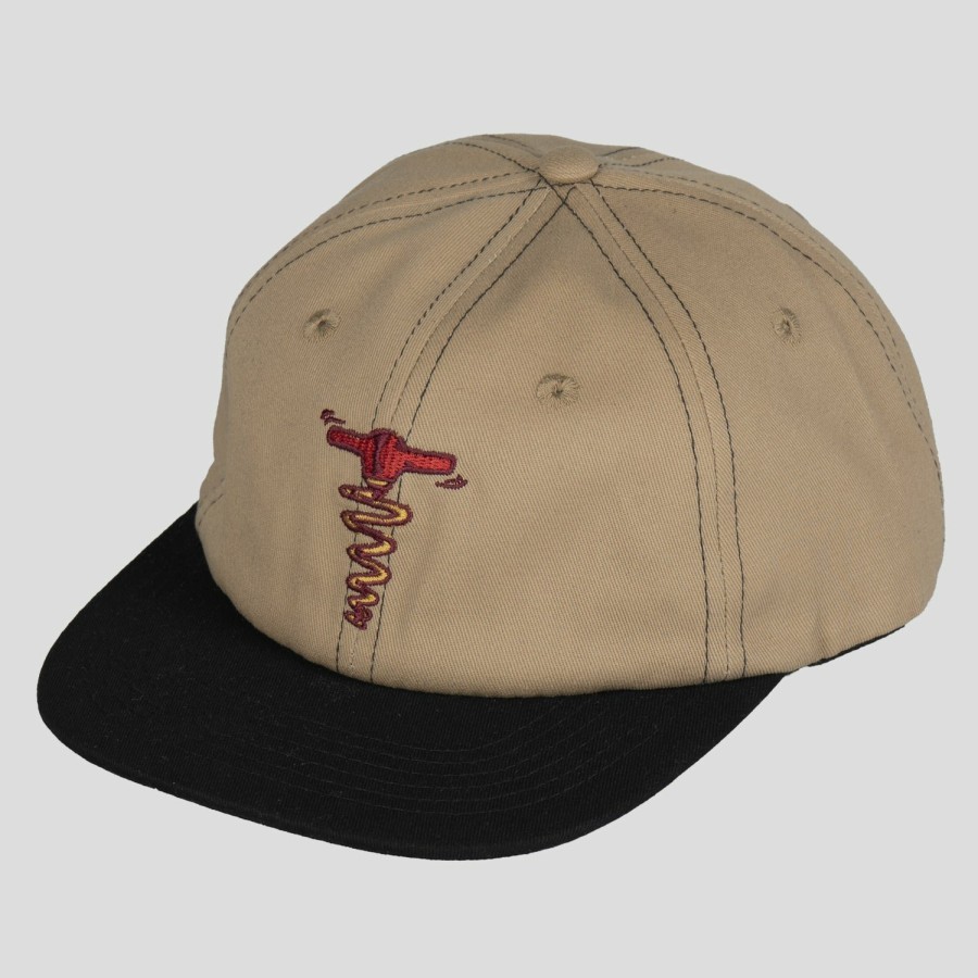 Headwear PASS~PORT | Pass~Port Corkscrew 5 Panel Cap - Sand / Black