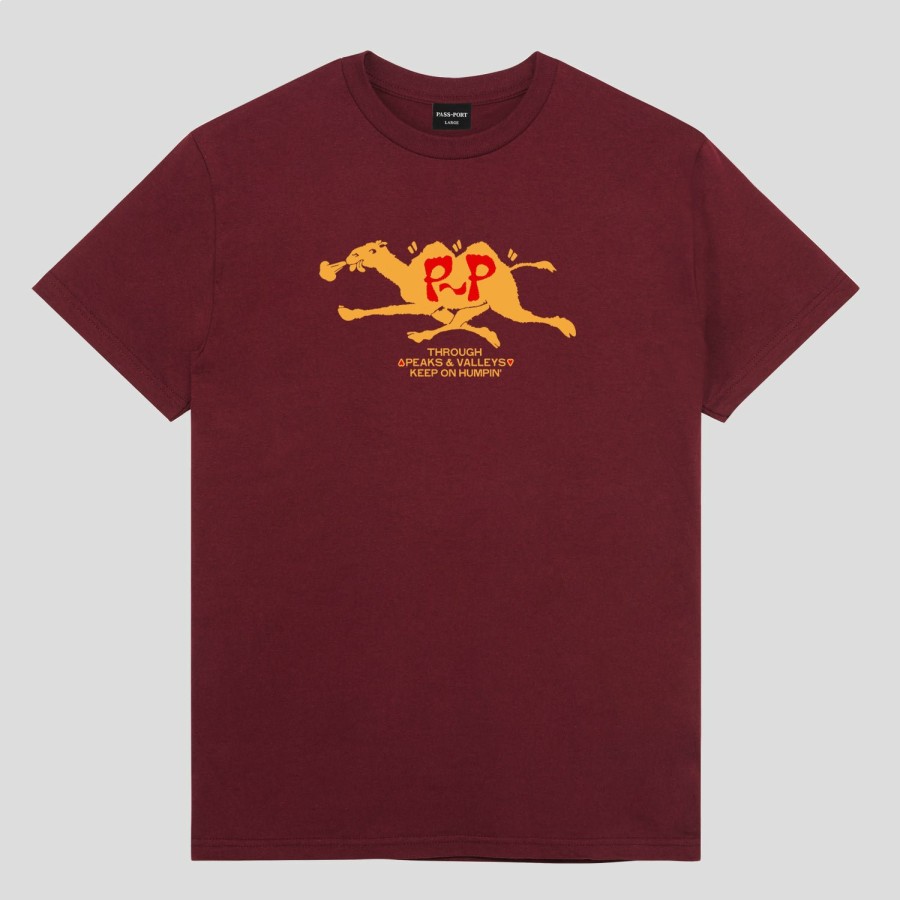 Tees PASS~PORT | Pass~Port Peaks & Valleys Tee - Maroon