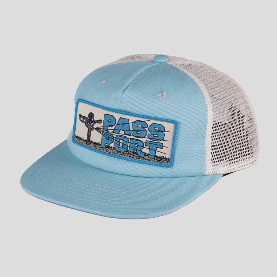 Headwear PASS~PORT | Pass~Port Water Restrictions Workers Trucker Cap - Powder Blue