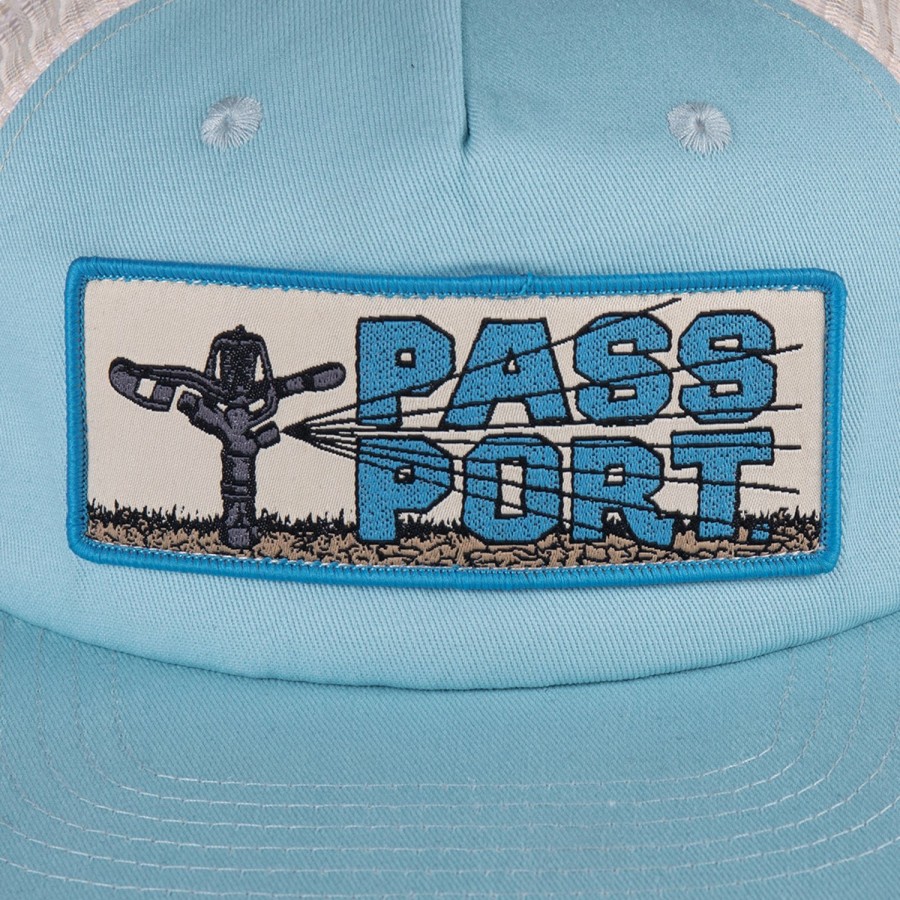 Headwear PASS~PORT | Pass~Port Water Restrictions Workers Trucker Cap - Powder Blue