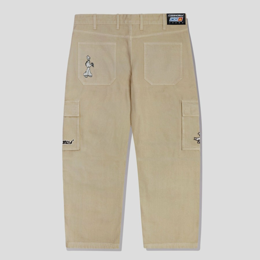 Pants Cash Only | Cash Only Aleka Cargo Jeans - Khaki