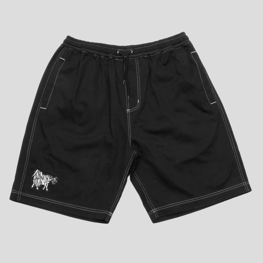 Shorts PASS~PORT | Pass~Port Crying Cow Casual Short - Black