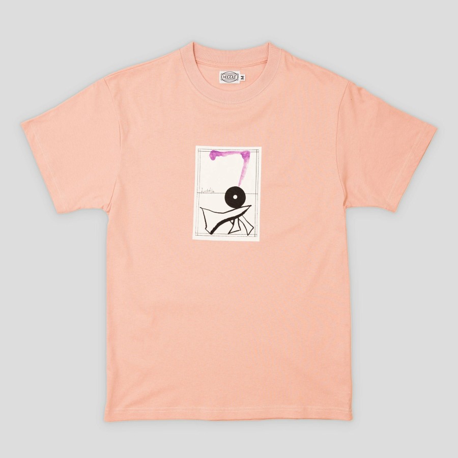 Tees HODDLE | Hoddle Trifid Tee - Ecru Pink