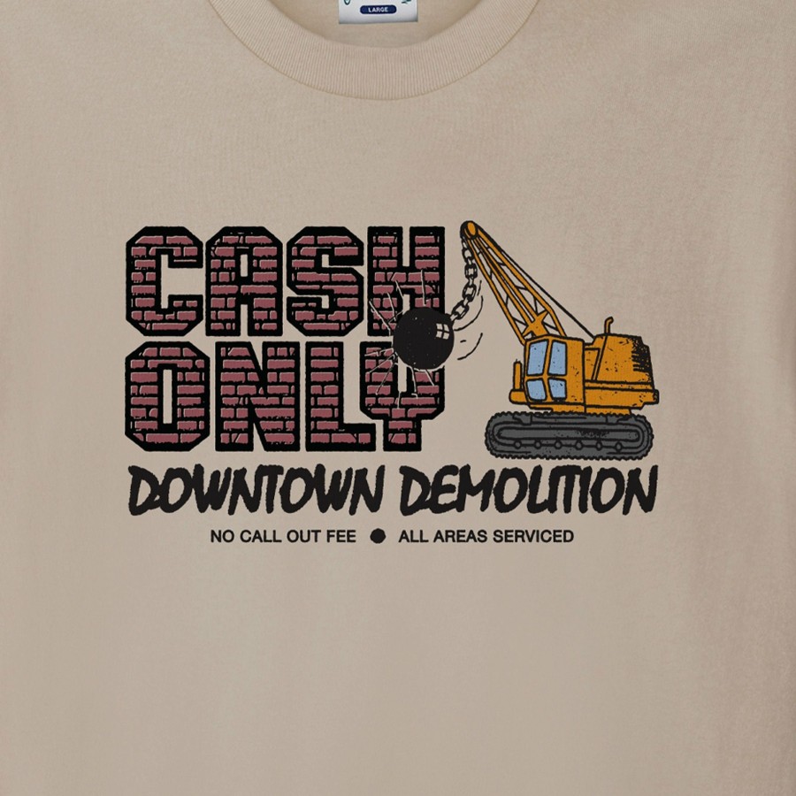 Tees Cash Only | Cash Only Demolition Tee - Sand