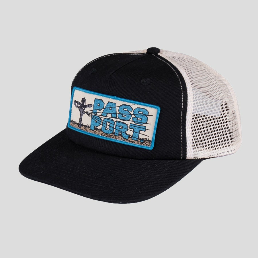 Headwear PASS~PORT | Pass~Port Water Restrictions Workers Trucker Cap - Black