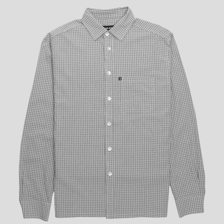 Shirts PASS~PORT | Pass~Port "Workers Check" L/S Shirt Ash