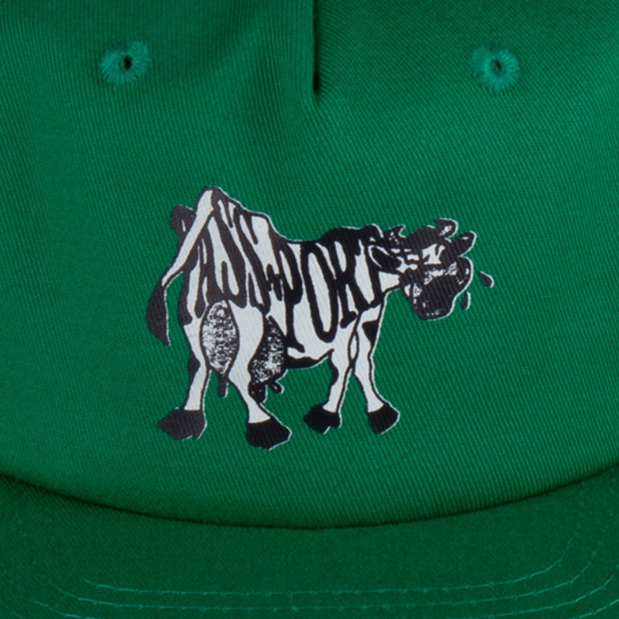 Headwear PASS~PORT | Pass~Port Crying Cow 5 Panel Cap - Kelly Green