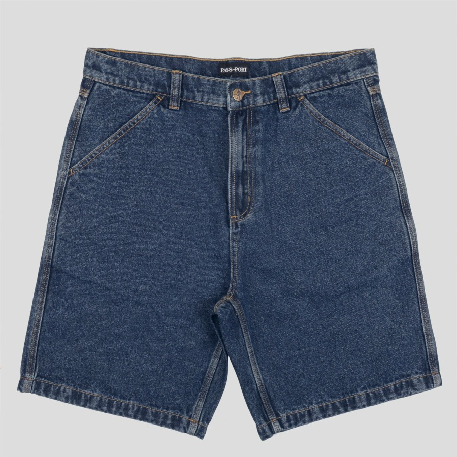 Shorts PASS~PORT | Pass~Port Workers Club Short - Washed Dark Indigo