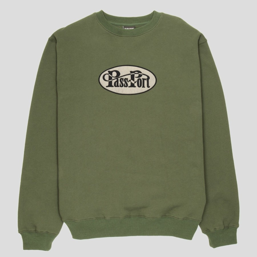 Fleece PASS~PORT | Pass~Port Whip Logo Sweater - Military Green