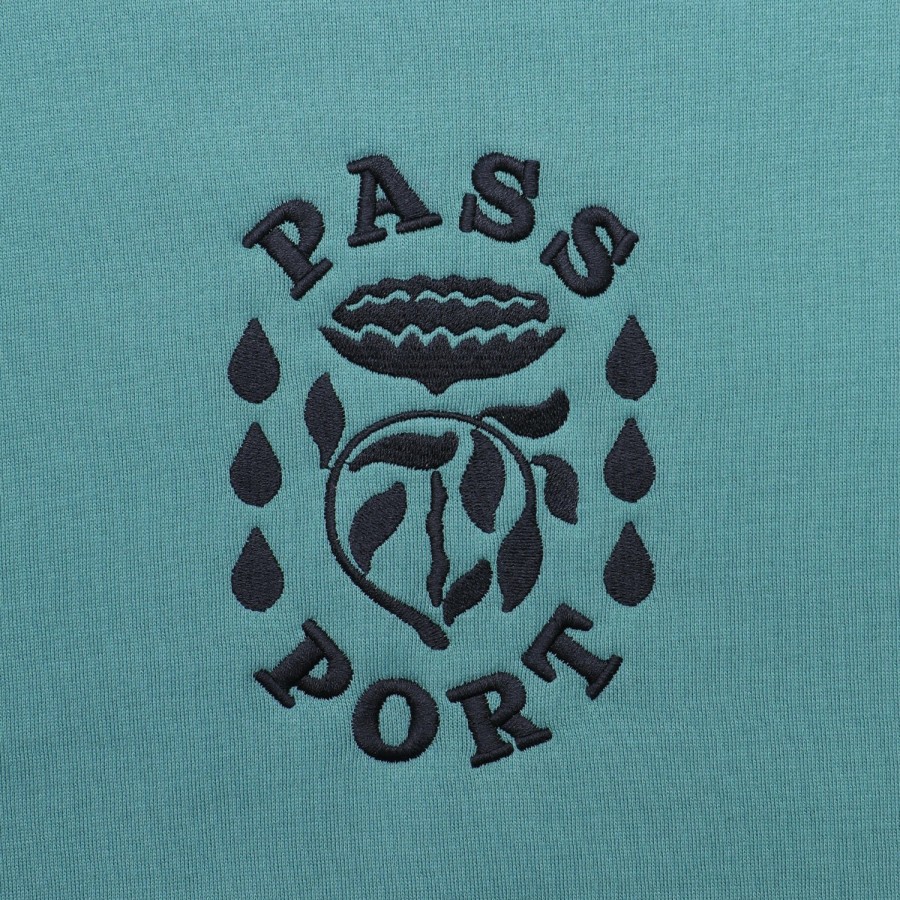 Fleece PASS~PORT | Pass~Port Fountain Embroidery Sweater - Washed Teal