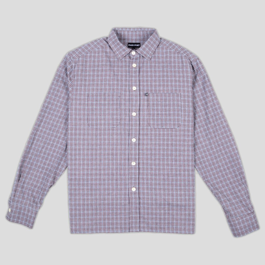 Shirts PASS~PORT | Pass~Port Workers Check Long-Sleeve Shirt - Blue Heather