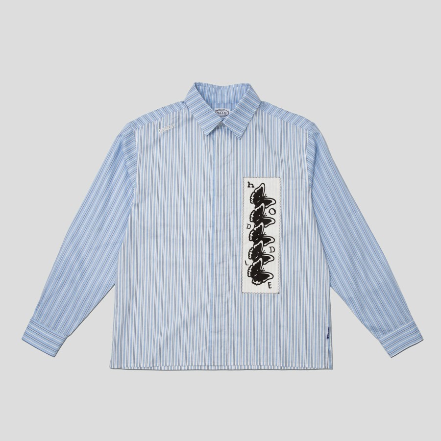 Shirts HODDLE | Hoddle Butterfly Oxford Shirt - Blue Stripe