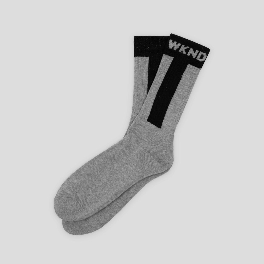 Accessories WKND | Wknd Baseball Socks - Ash / Black