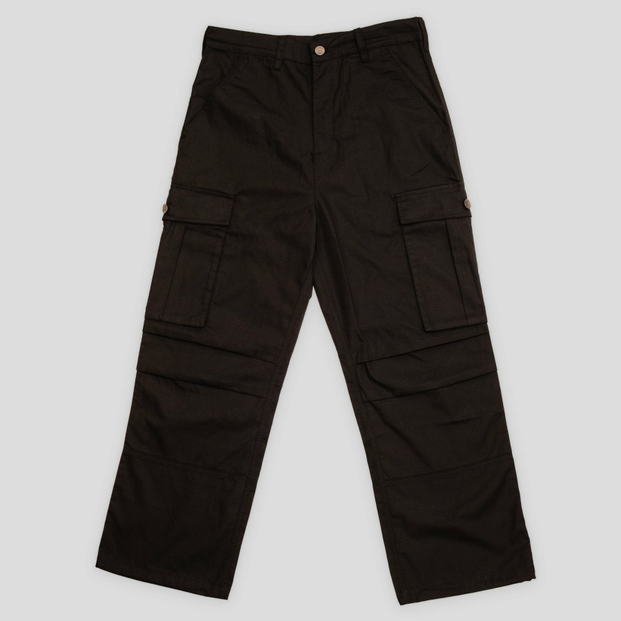 Pants HODDLE | Hoddle Pleated Ripstop Cargo Pants - Black