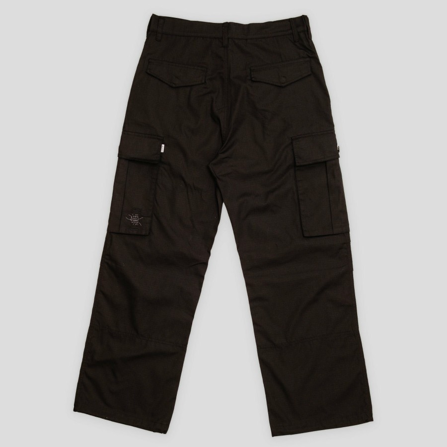 Pants HODDLE | Hoddle Pleated Ripstop Cargo Pants - Black