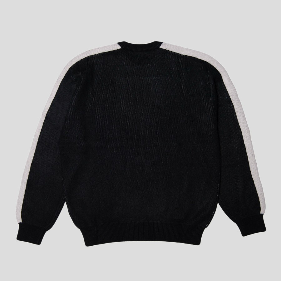 Fleece HODDLE | Hoddle Warped Logo Knit - Black / Grey