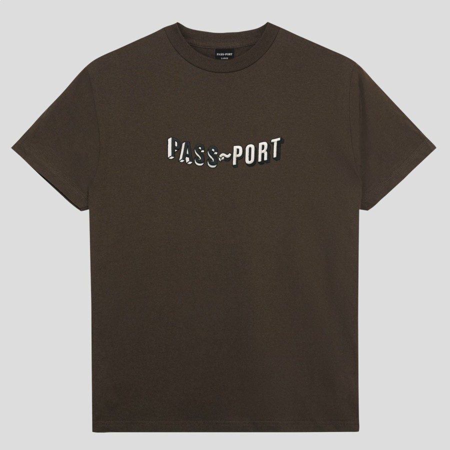 Tees PASS~PORT | Pass~Port Sunken Logo Embroidery Tee - Bark