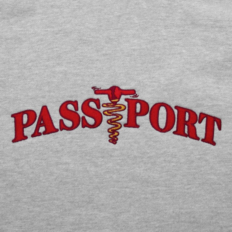 Fleece PASS~PORT | Pass~Port Corkscrew Embroidery Hoodie - Ash Heather