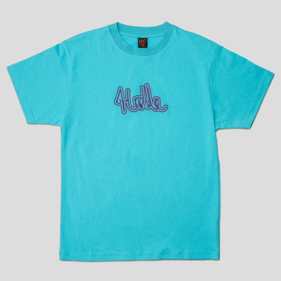 Tees HODDLE | Hoddle "Loopy Logo" Tee Baby Blue