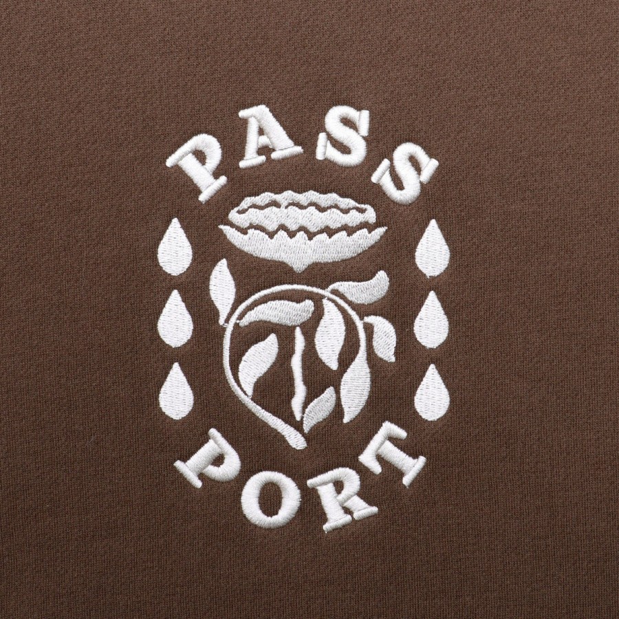 Fleece PASS~PORT | Pass~Port Fountain Embroidery Sweater - Bark