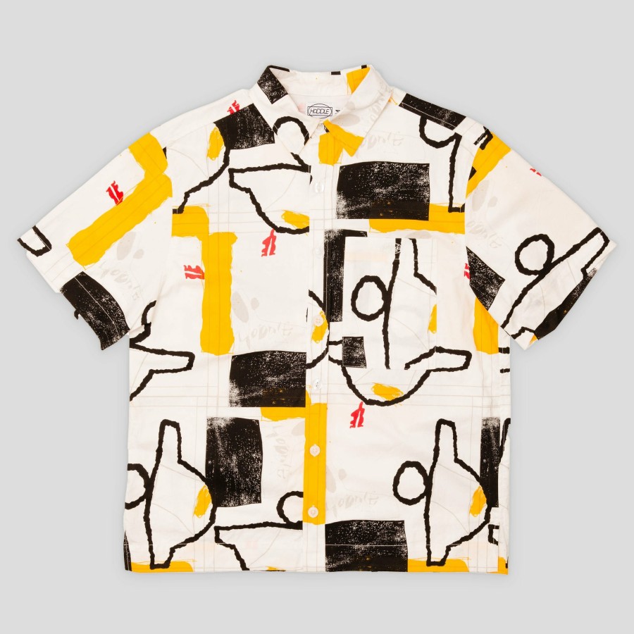 Shirts HODDLE | Hoddle Faire Short-Sleeve Shirt - Yellow / Black / White