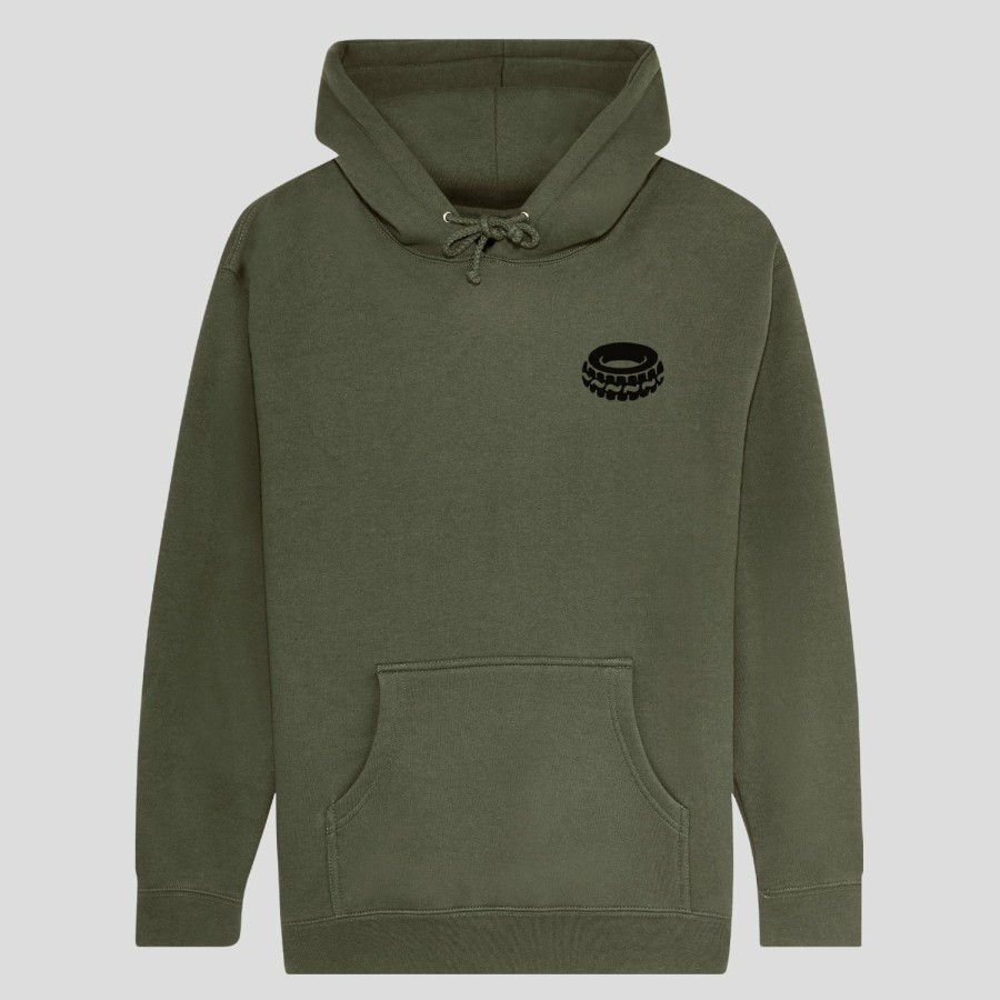 Fleece PASS~PORT | Pass~Port "Flat Tyre" Hood Army Green