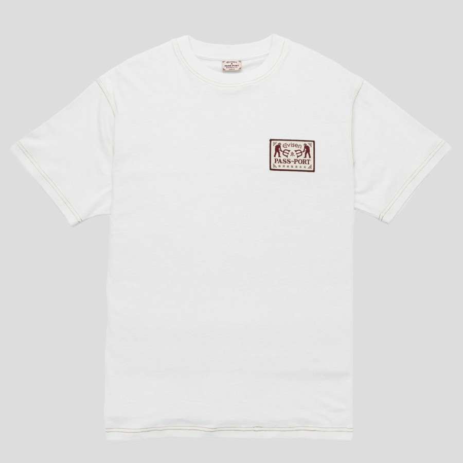 Tees PASS~PORT | Pass~Port & Evisen Logo Lock~Up Tee - White