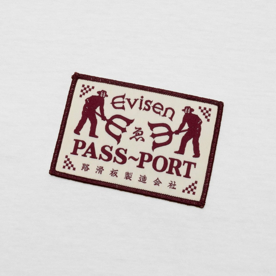 Tees PASS~PORT | Pass~Port & Evisen Logo Lock~Up Tee - White