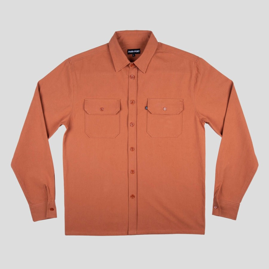 Shirts PASS~PORT | Pass~Port "Workers" L/S Shirt Rust