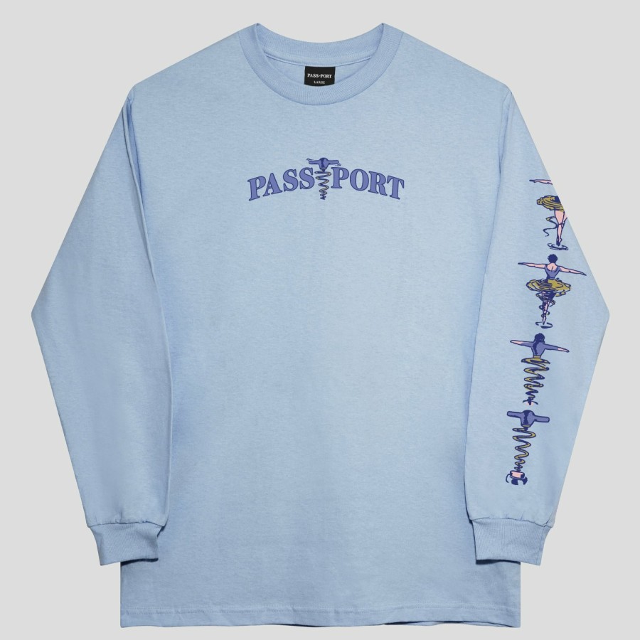 Tees PASS~PORT | Pass~Port Corkscrew Long-Sleeve Tee - Stonewash Blue