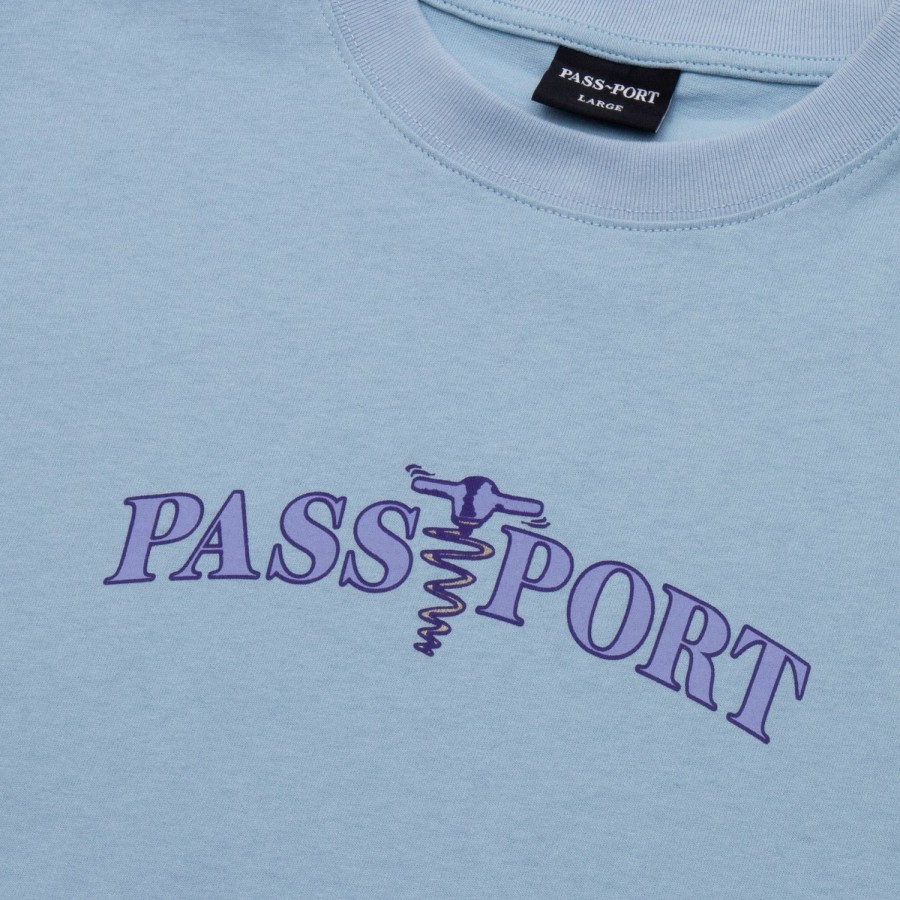 Tees PASS~PORT | Pass~Port Corkscrew Long-Sleeve Tee - Stonewash Blue