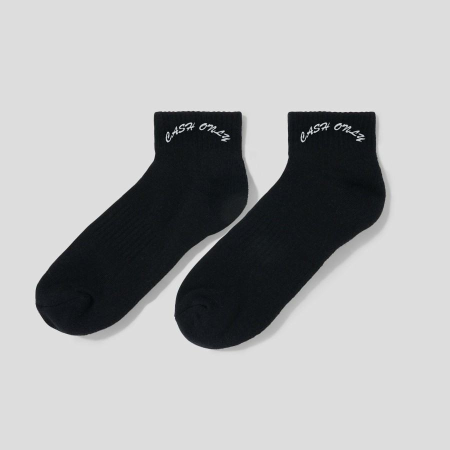 Accessories Cash Only | Cash Only Logo Ankle Socks - Black