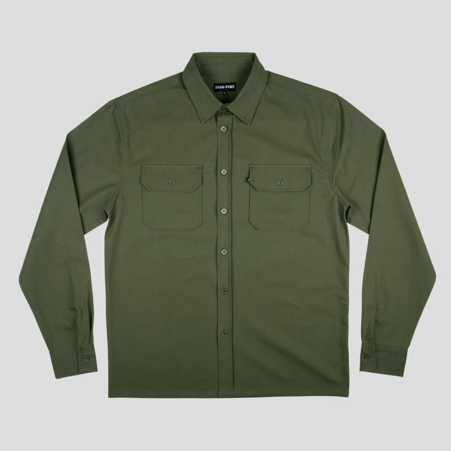 Shirts PASS~PORT | Pass~Port "Workers" L/S Shirt Olive