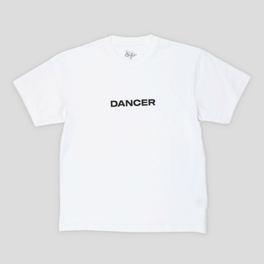 Tees Dancer | Dancer Oblique Logo Tee - White / Black