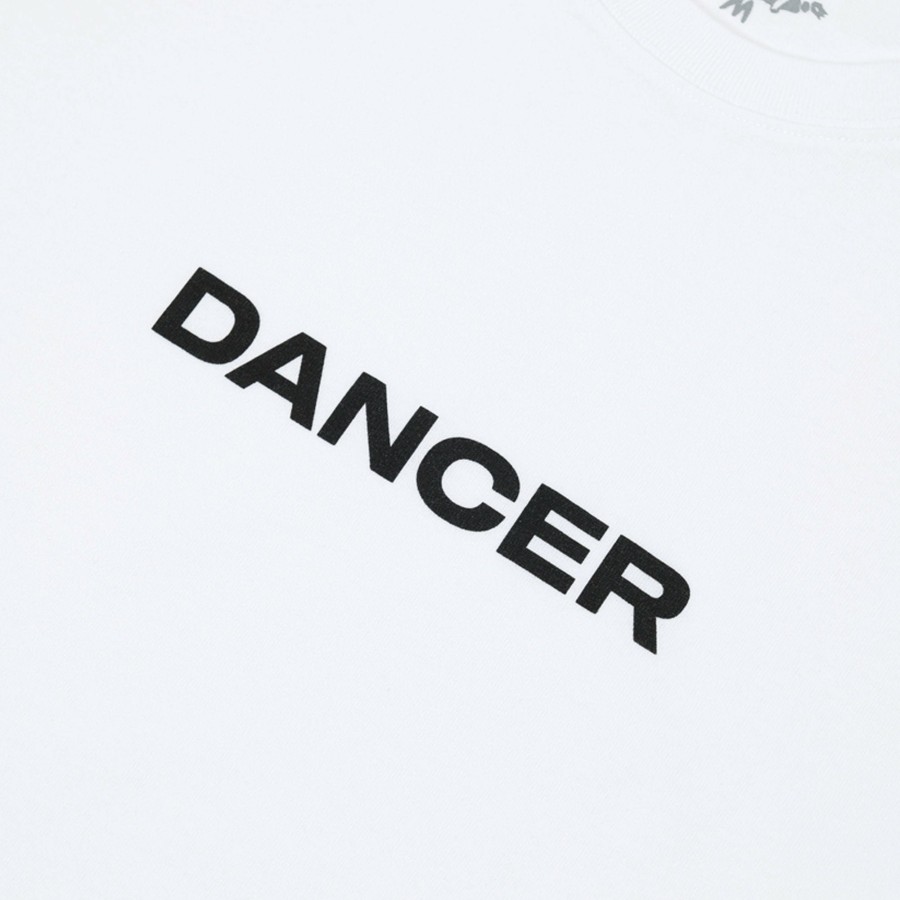 Tees Dancer | Dancer Oblique Logo Tee - White / Black