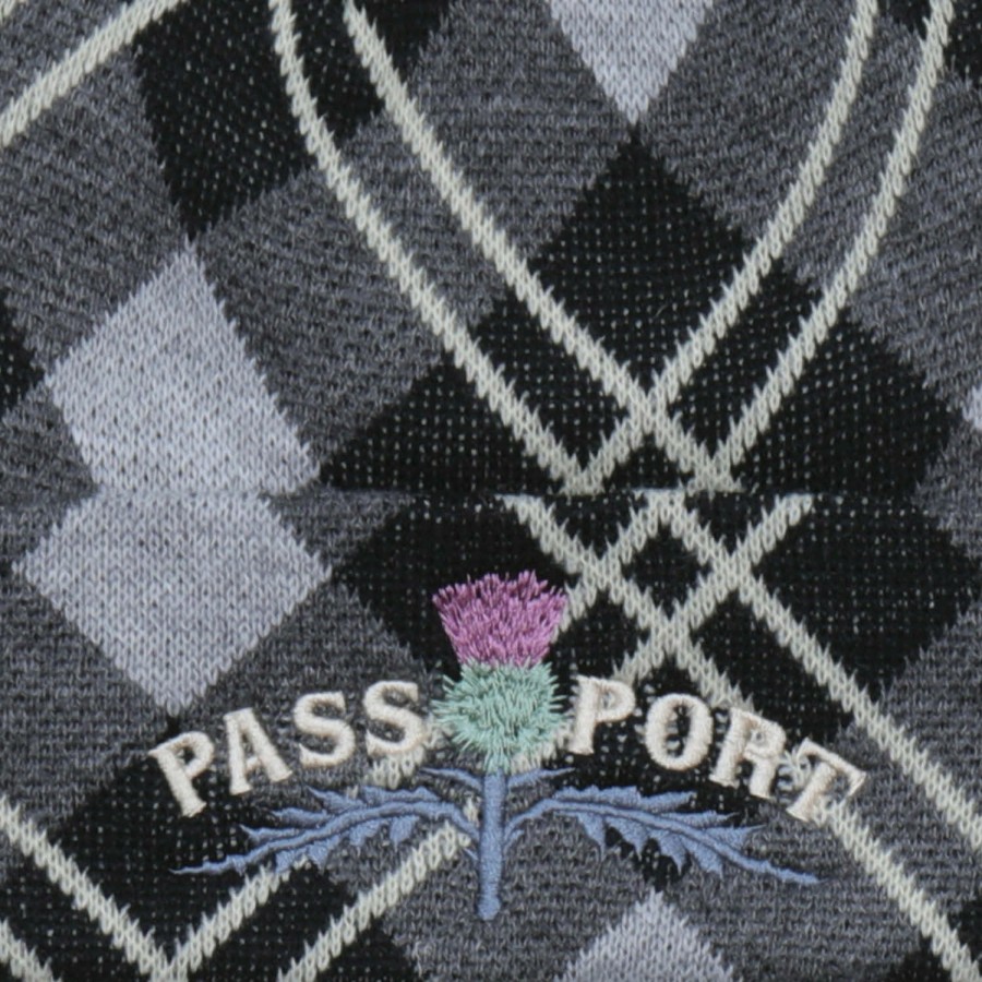 Headwear PASS~PORT | Pass~Port Thistle Beanie - Grey Tartan