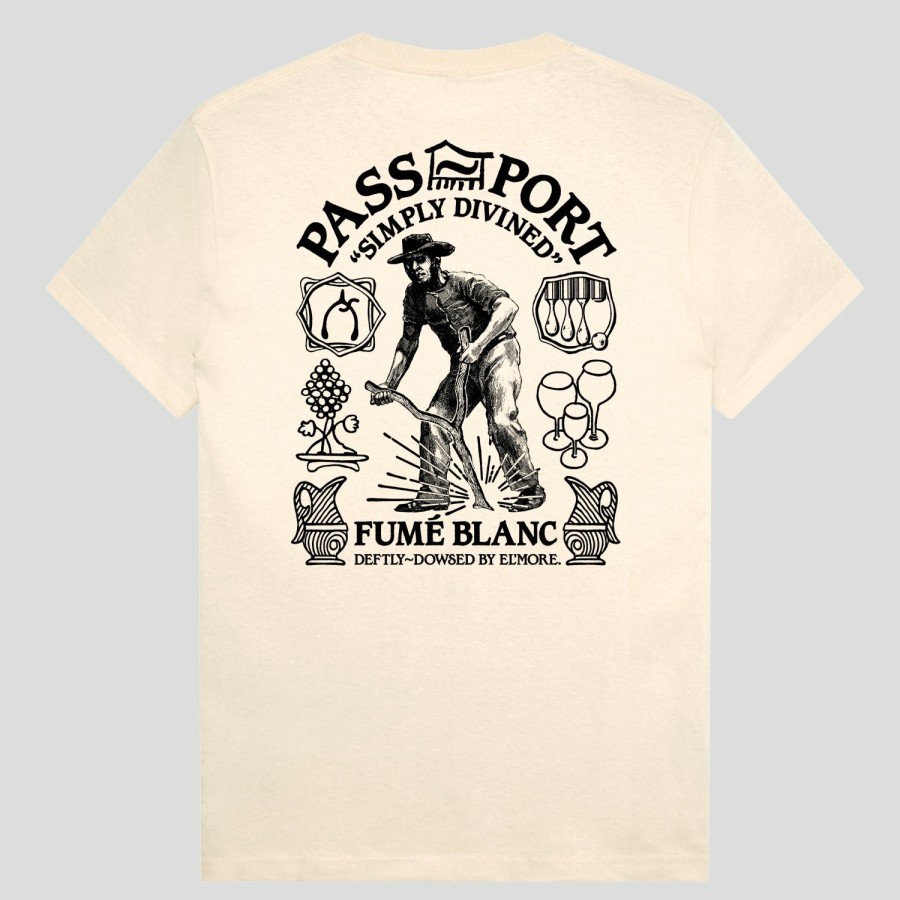 Tees PASS~PORT | Pass~Port & El'More Blanc Organic Tee - Natural