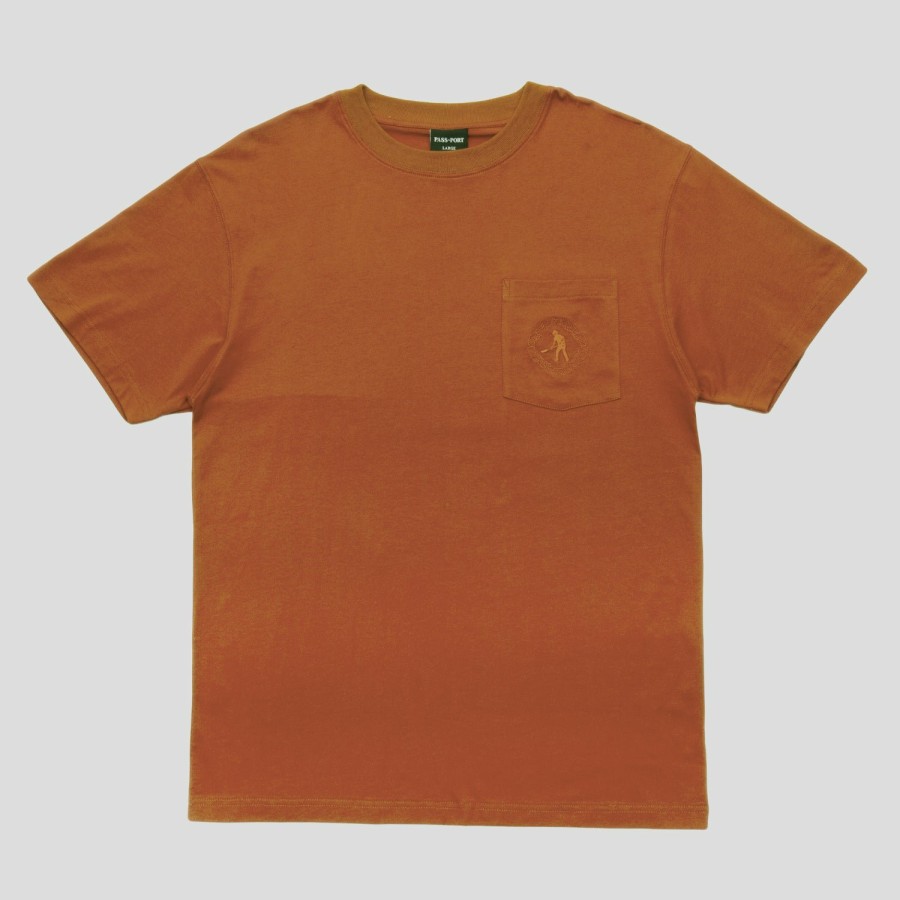 Tees PASS~PORT | Pass~Port Organic Embroidery Pocket Tee - Burnt Orange