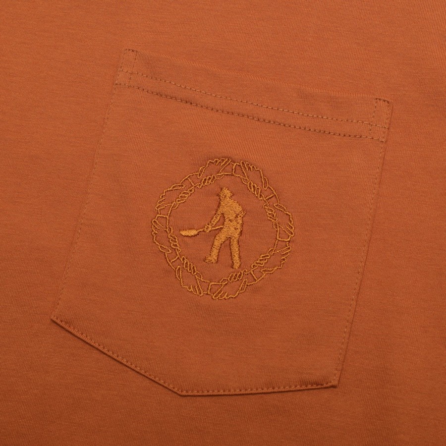 Tees PASS~PORT | Pass~Port Organic Embroidery Pocket Tee - Burnt Orange