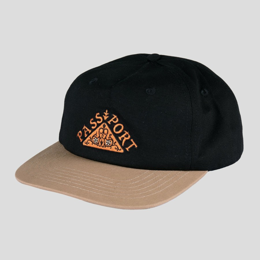 Headwear PASS~PORT | Pass~Port Manuscript Workers Cap - Black / Sand