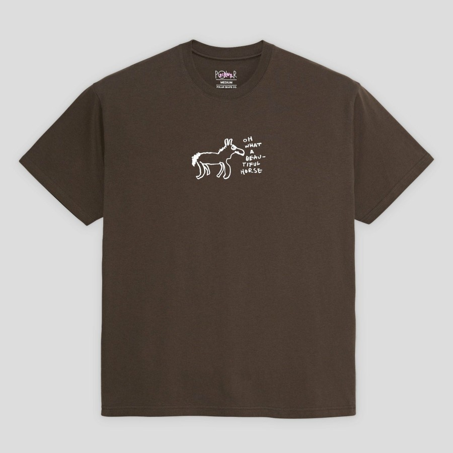 Tees Polar Skate Co. | Polar Skate Co. Beautiful Horses Tee - Chocolate