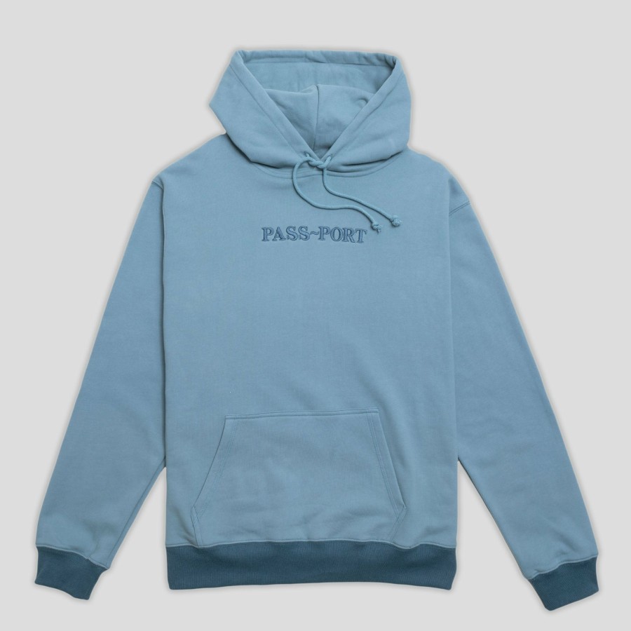 Fleece PASS~PORT | Pass~Port Official Contrast Organic Hoodie - Baltic Blue