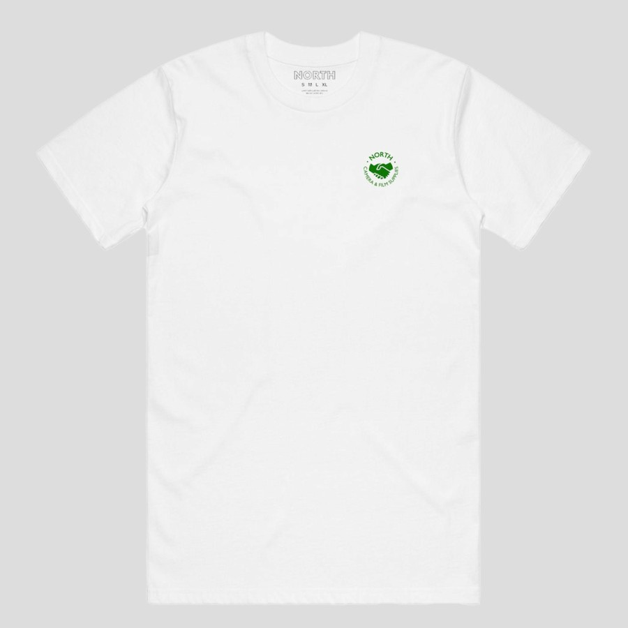 Tees North Skate Mag | North Supplies Logo Embroidery Tee - White / Green