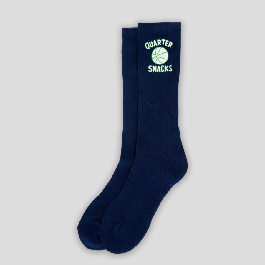 Accessories Quartersnacks | Quartersnacks Ball Is Life Socks - Navy