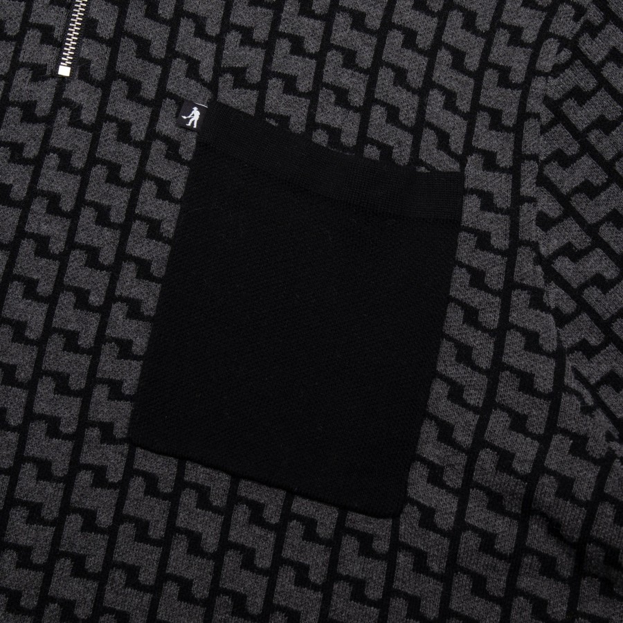 Shirts PASS~PORT | Pass~Port Drain Knit Polo - Black