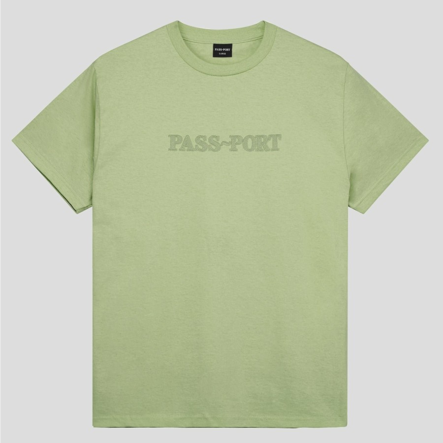 Tees PASS~PORT | Pass~Port "Official Embroidery" Tee Stonewash Green