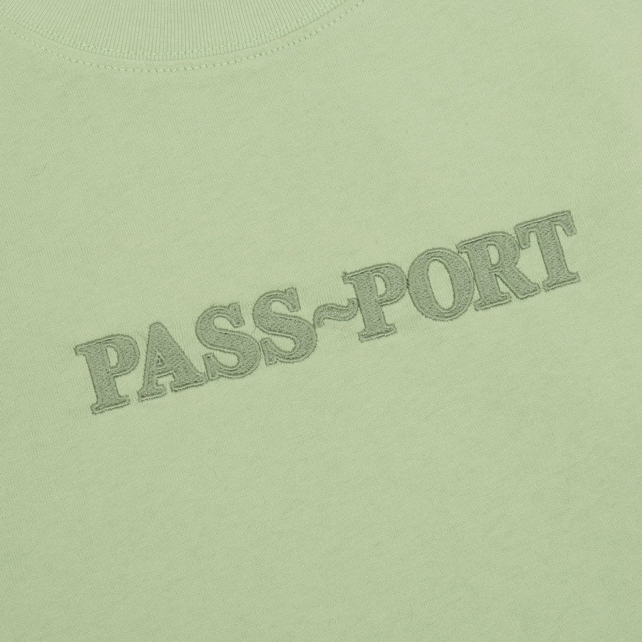 Tees PASS~PORT | Pass~Port "Official Embroidery" Tee Stonewash Green