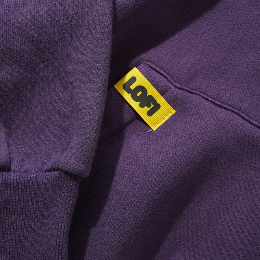 Fleece LO-FI | Lo-Fi Pigment Dye Hood - Eggplant