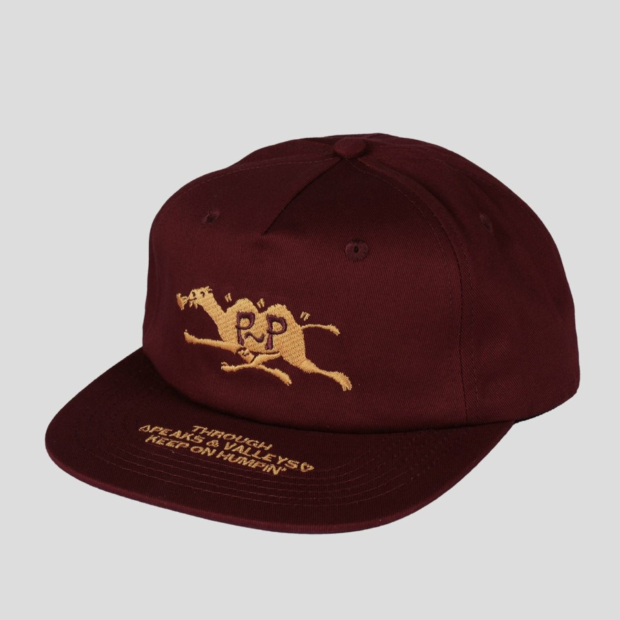 Headwear PASS~PORT | Pass~Port Peaks & Valleys Workers Cap - Maroon